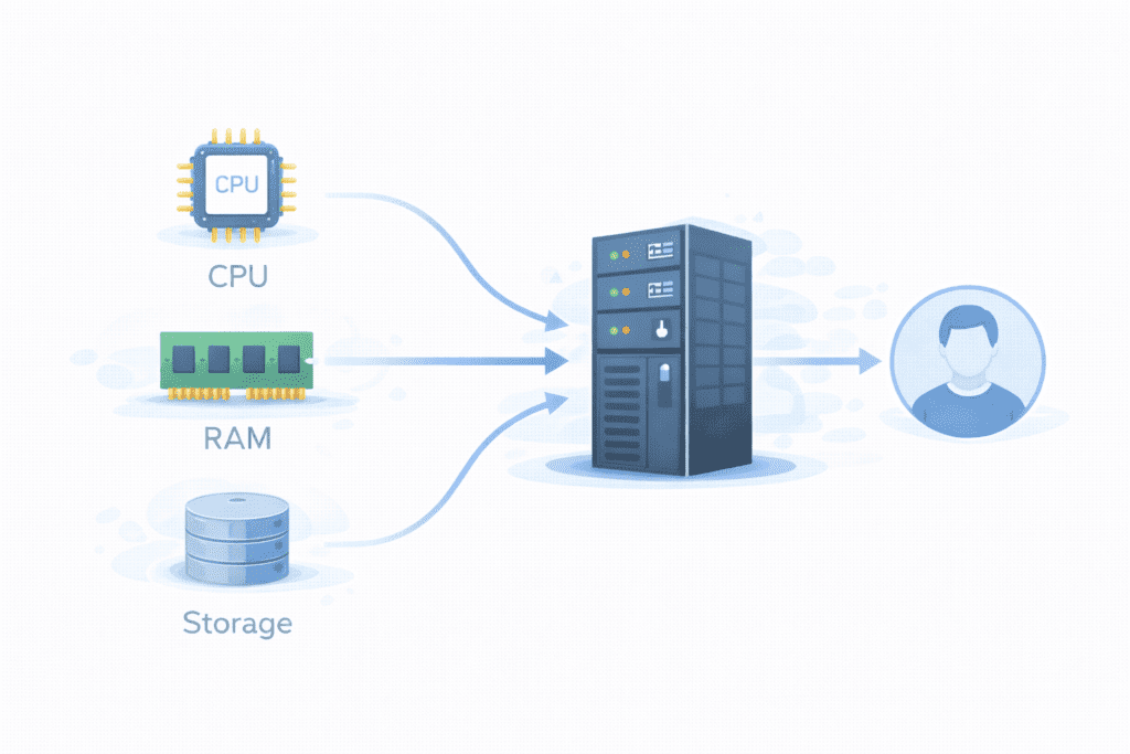 Dedicated hosting with full CPU, RAM, and storage resources