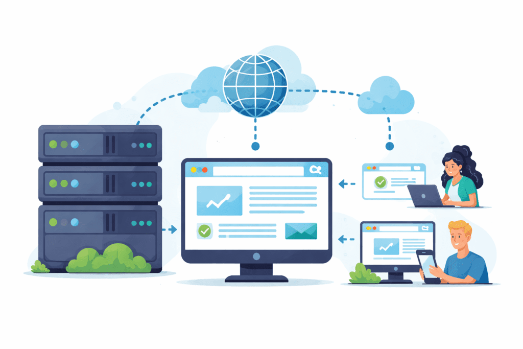 Web hosting for beginners checklist including speed, uptime, security, and pricing