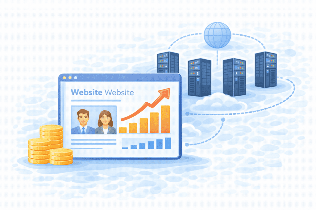 Cloud hosting helping a website grow with better performance