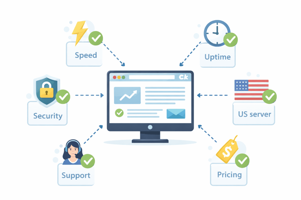 Web hosting for beginners types including shared, cloud, VPS, and WordPress hosting