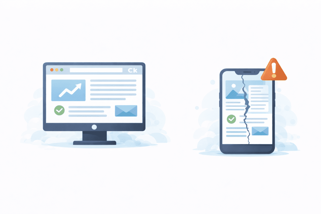 Website mistakes beginners make when their site is not mobile friendly