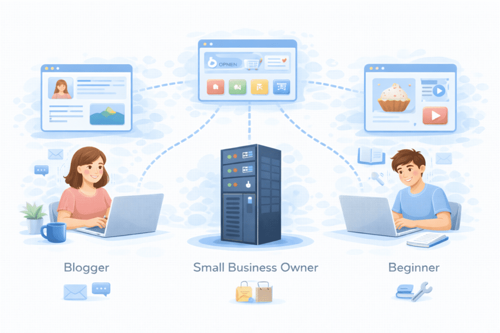Shared hosting for bloggers small businesses and beginners