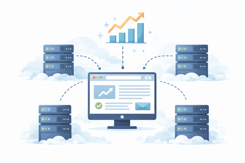 Web hosting for beginners with scalable cloud servers for growing websites
