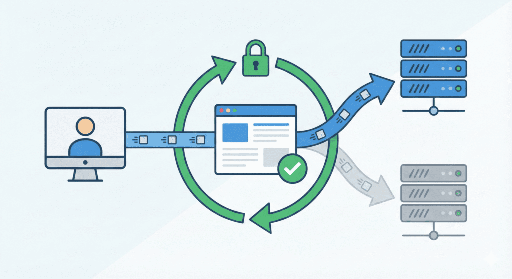 Secure website transfer process between hosting servers
