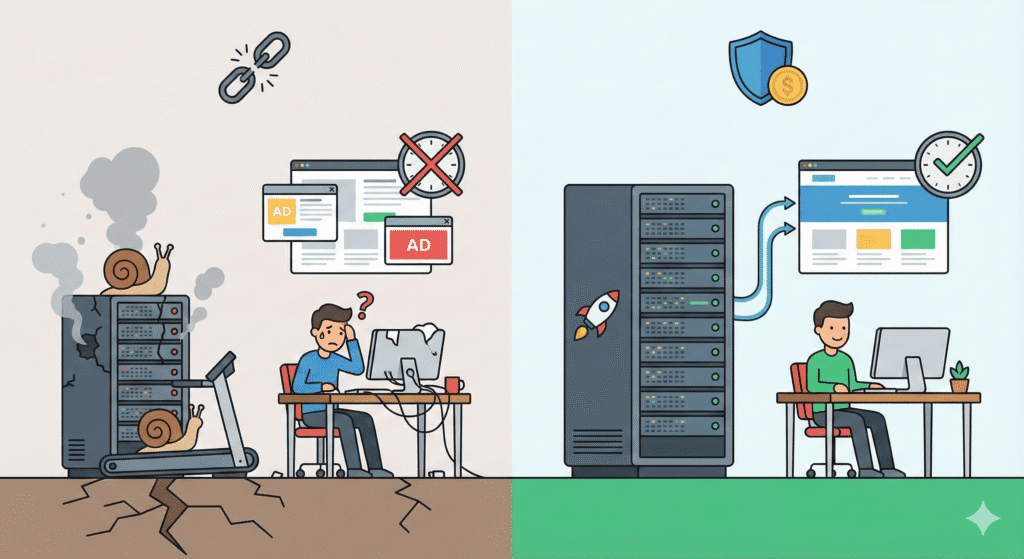 Website performance improvement after switching hosting providers