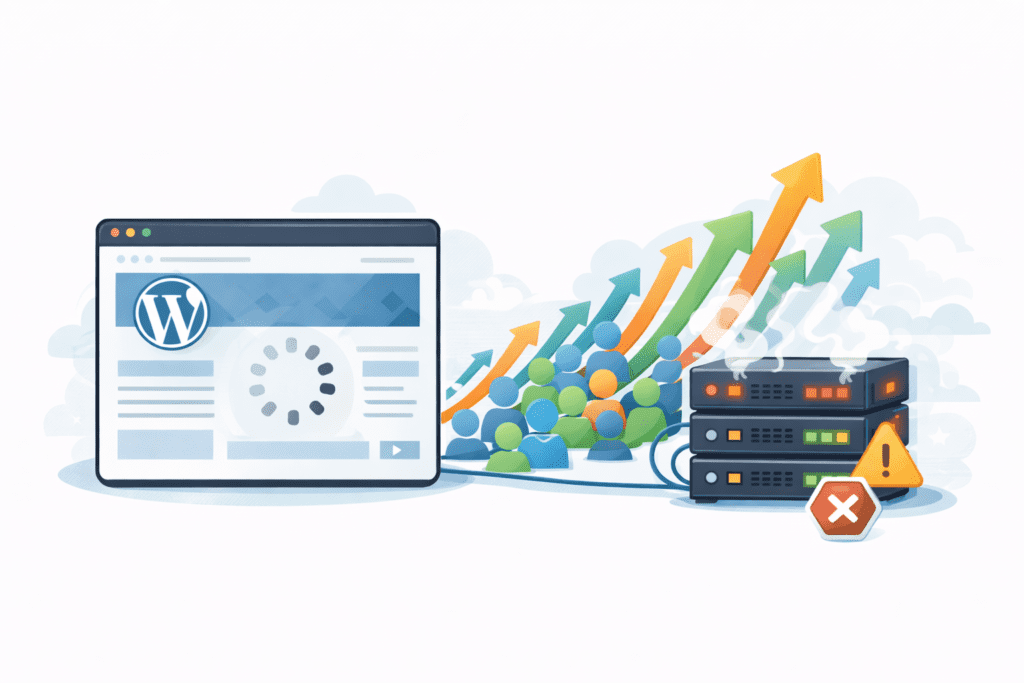 Growing website traffic exceeding web hosting capacity