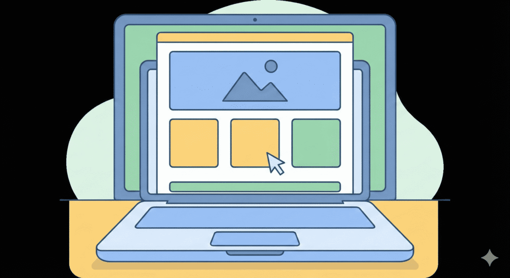 Bought a domain and creating a basic website layout