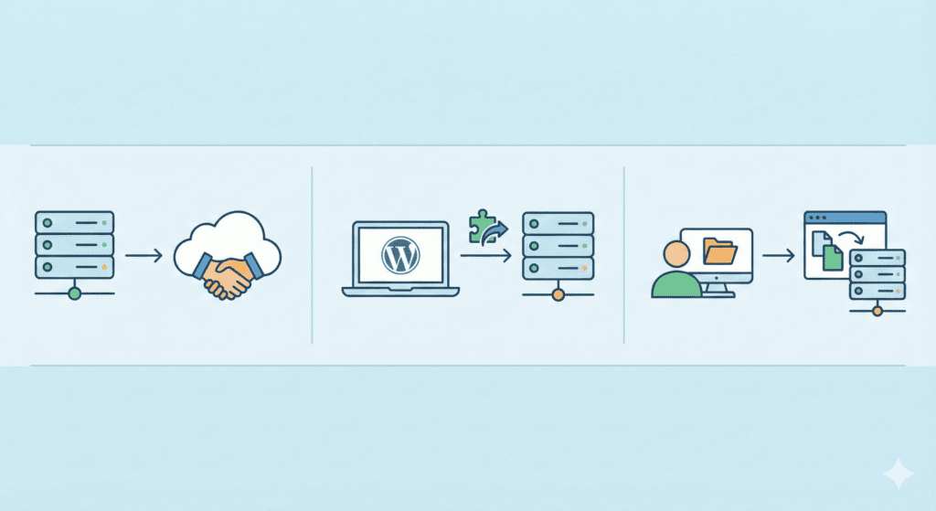 WordPress website transfer process between hosting providers