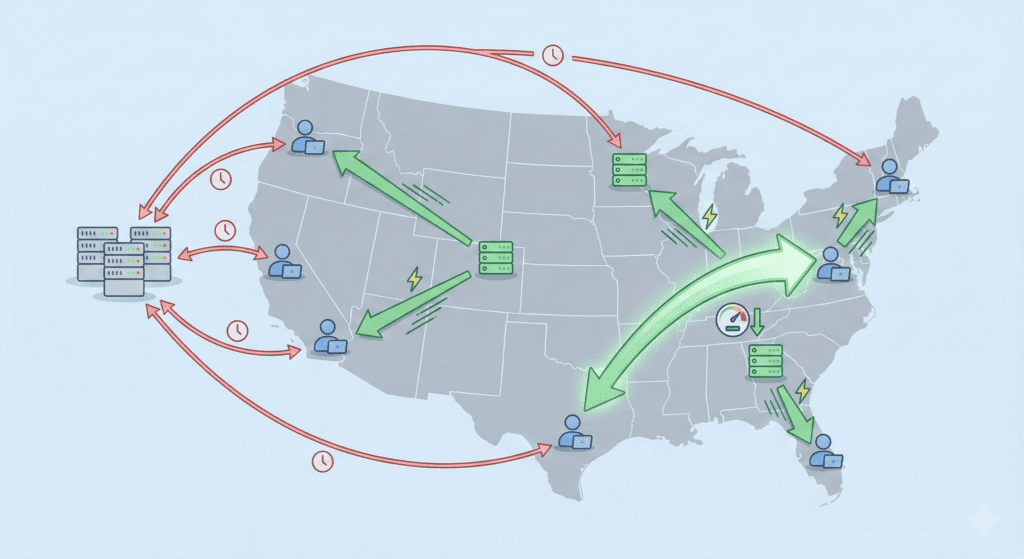 Server location in the US affecting website performance