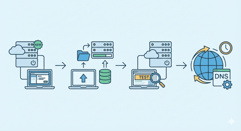 Testing website after hosting migration before DNS update