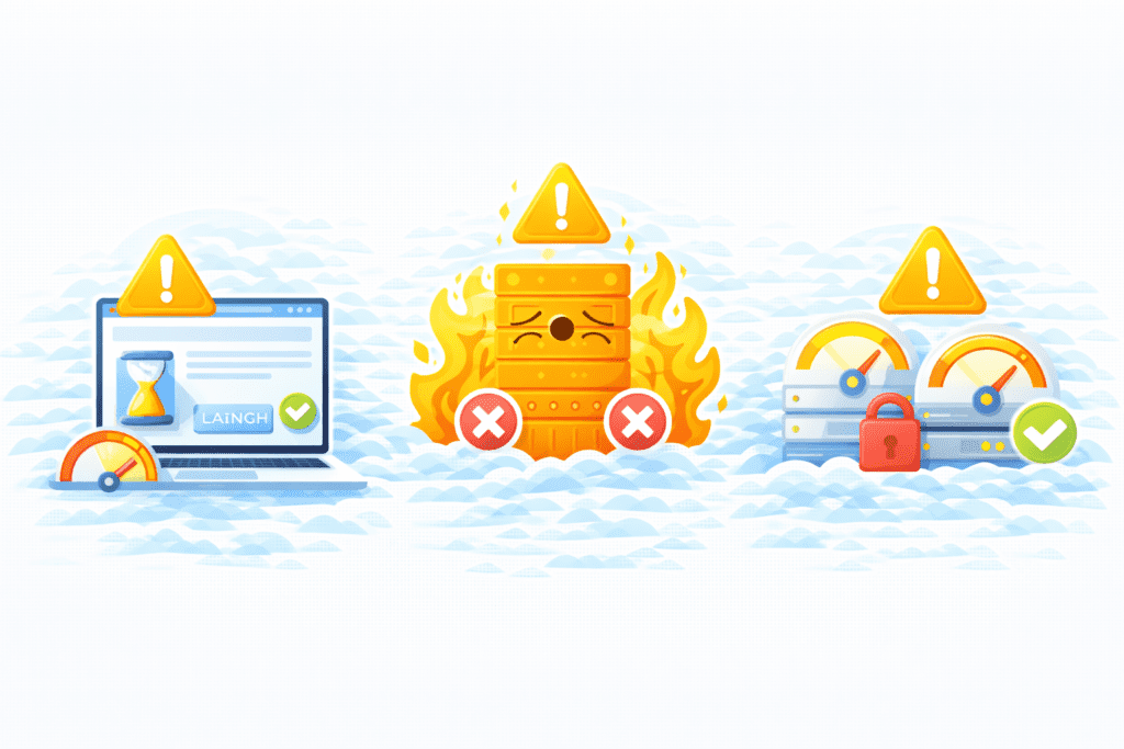 Cheap web hosting problems showing slow speed and server issues