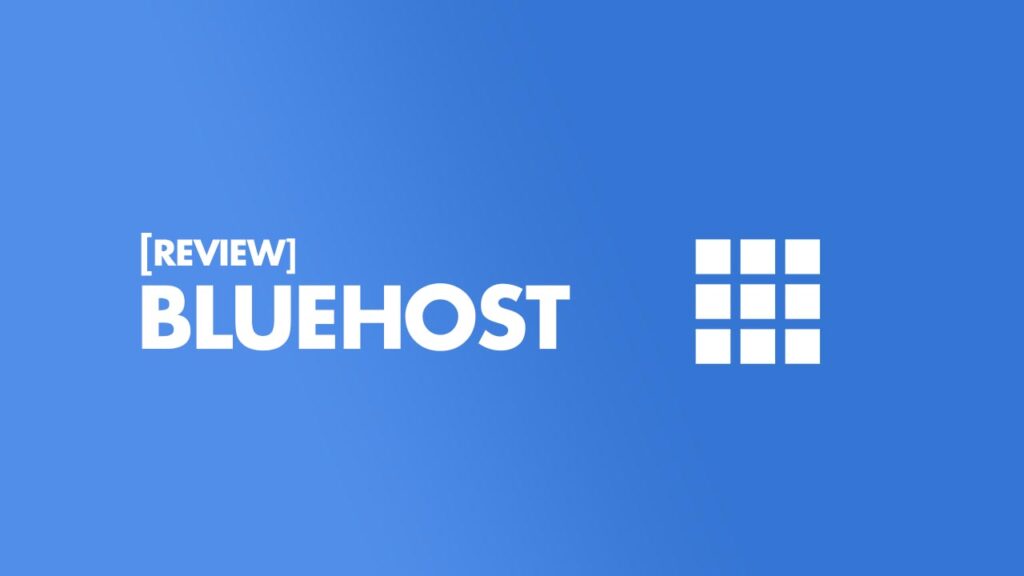 Bluehost review banner highlighting web hosting performance
