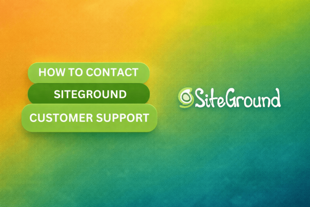 How to contact SiteGround customer support and help center