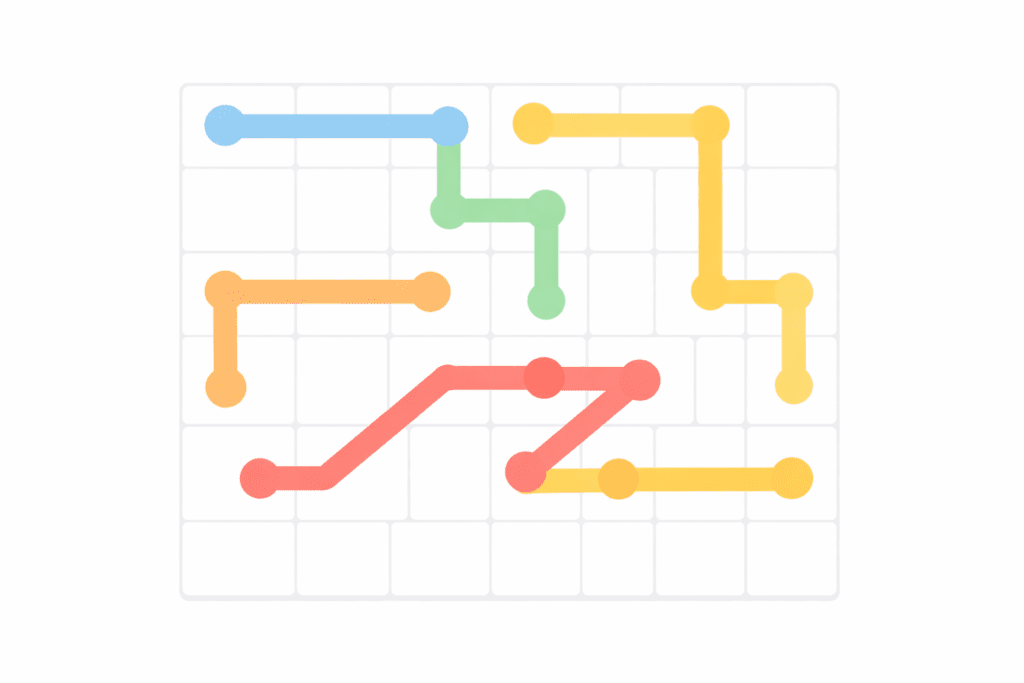 Illustration of a connected word puzzle grid for NYT Strands hints and answers