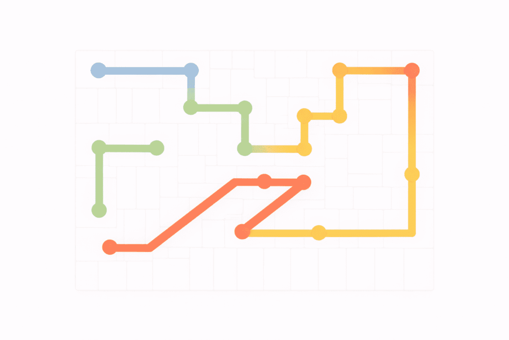 NYT Strands puzzle board showing highlighted word paths and connections for February 16, 2026