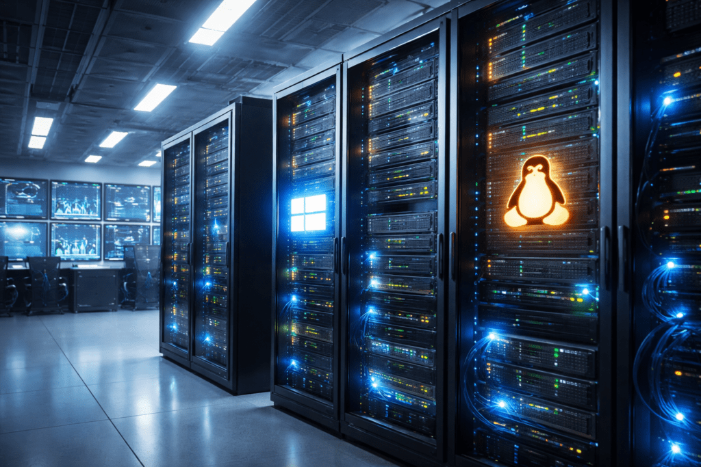 ColdFusion shared hosting servers running on Linux and Windows in a data center