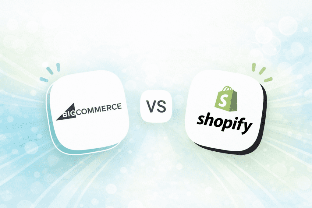 Shopify vs BigCommerce comparison showing two popular ecommerce platforms in 2026