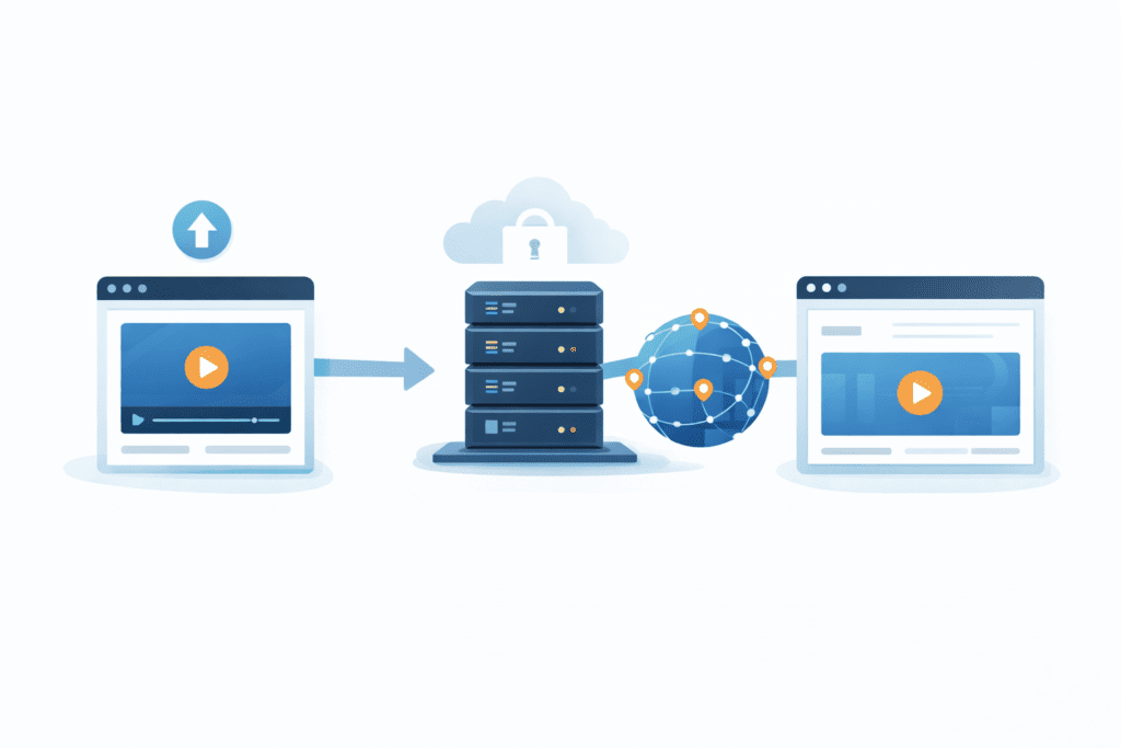 How video web hosting services deliver videos from server to viewers