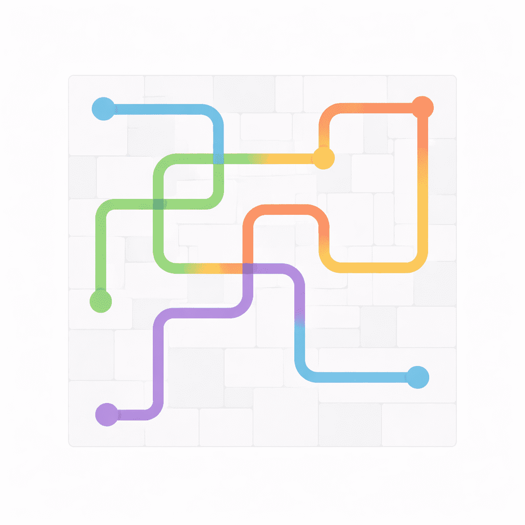 NYT Strands puzzle grid with connected colored word paths for February 19, 2026