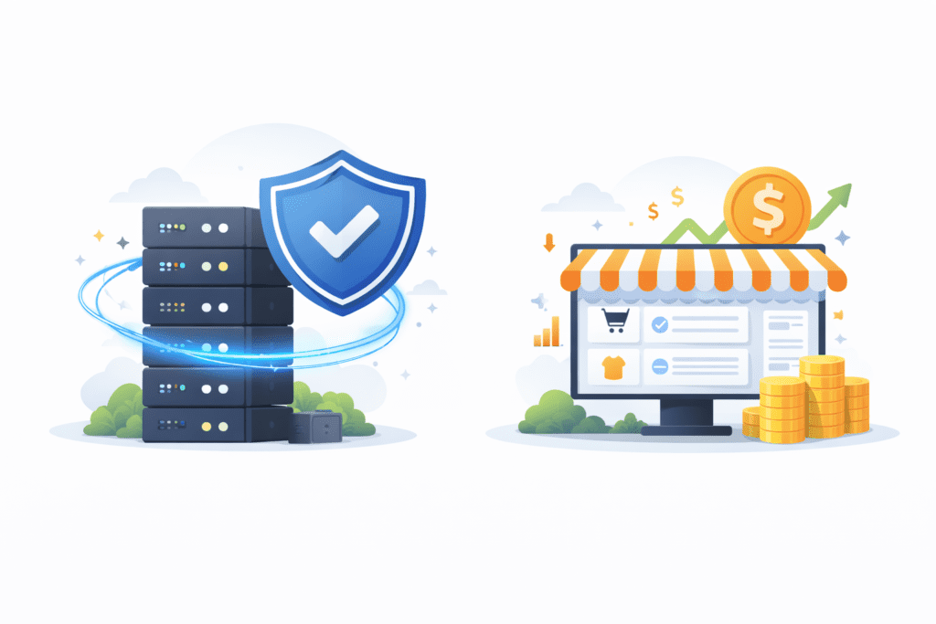 Security comparison between shared hosting and dedicated hosting servers