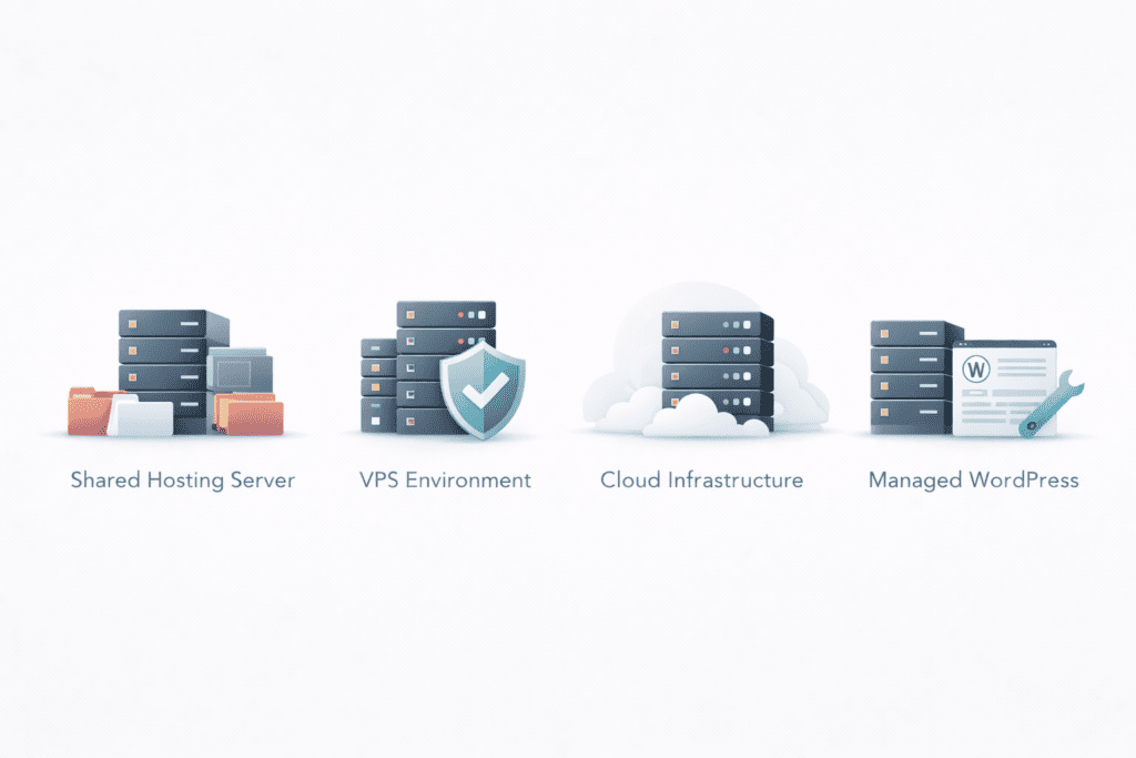 Shared hosting, VPS, cloud hosting, and managed WordPress plans on sale
