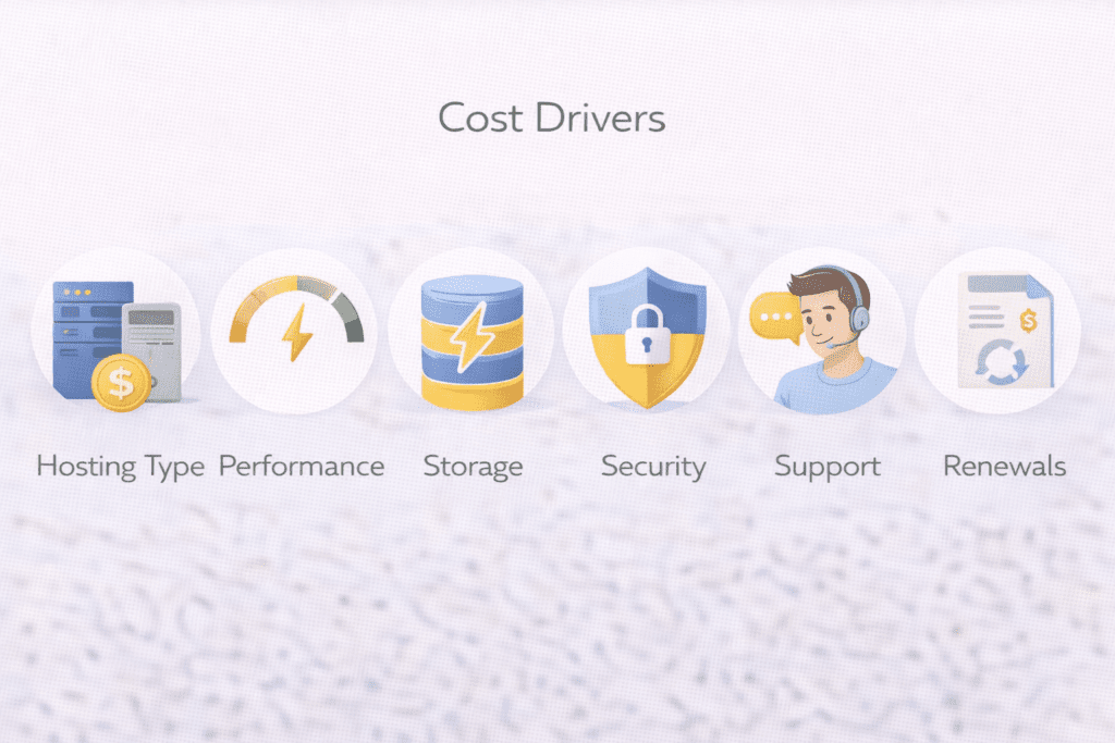 Factors that drive website hosting expenses