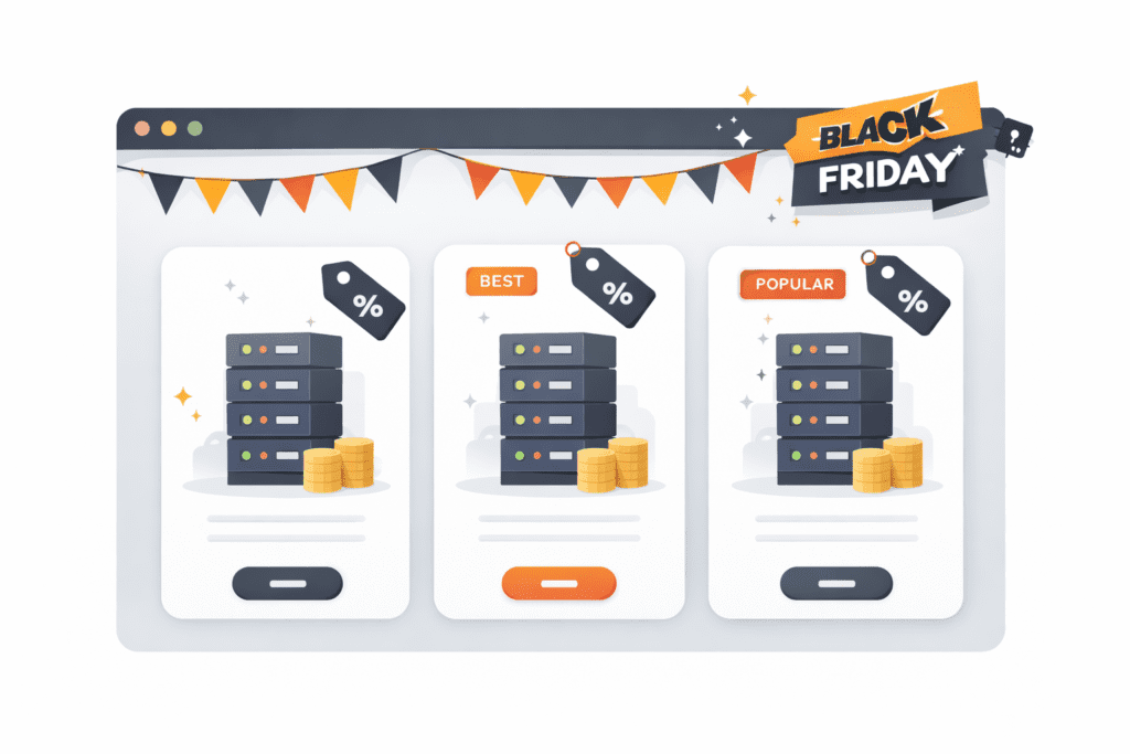 Best and popular Black Friday web hosting deals comparison cards