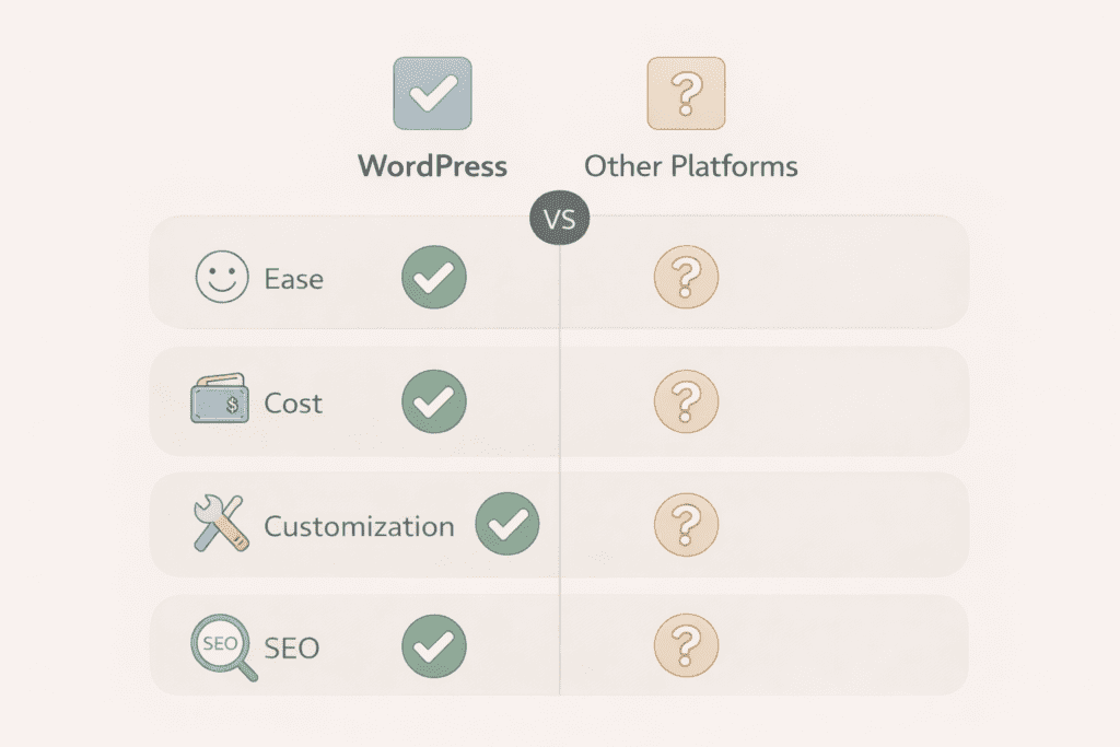 WordPress compared to other website platforms.