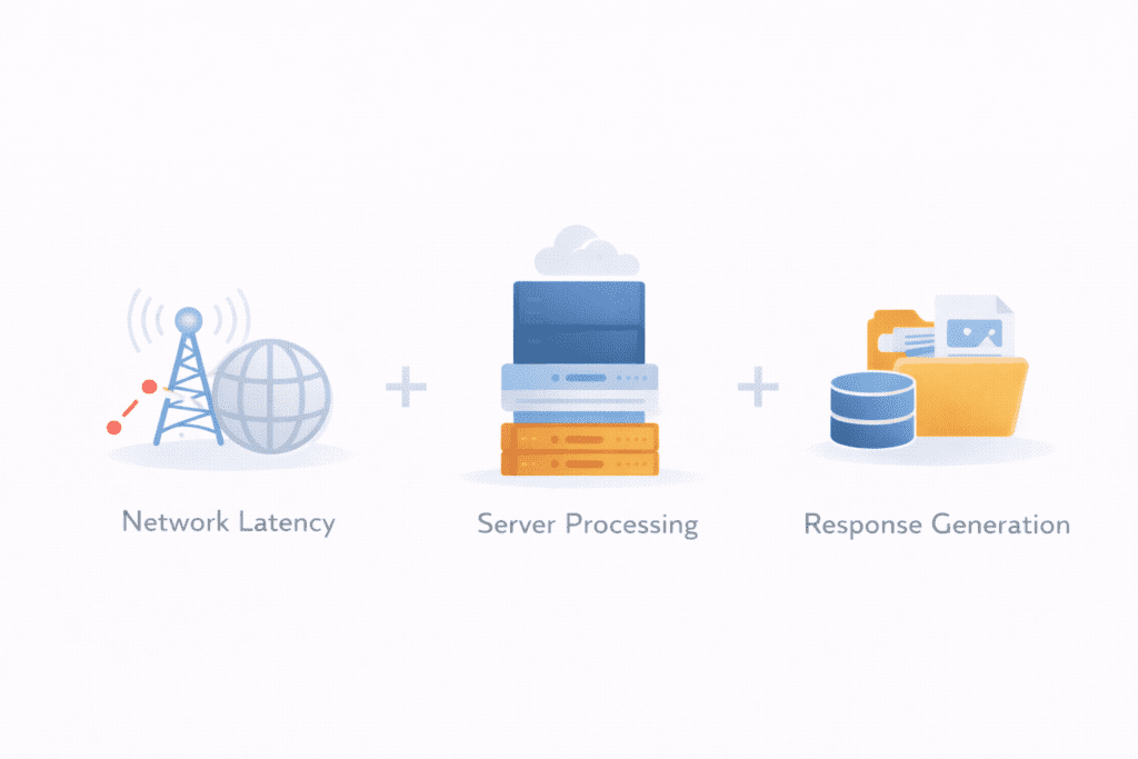 network latency server processing and response generation affecting website speed