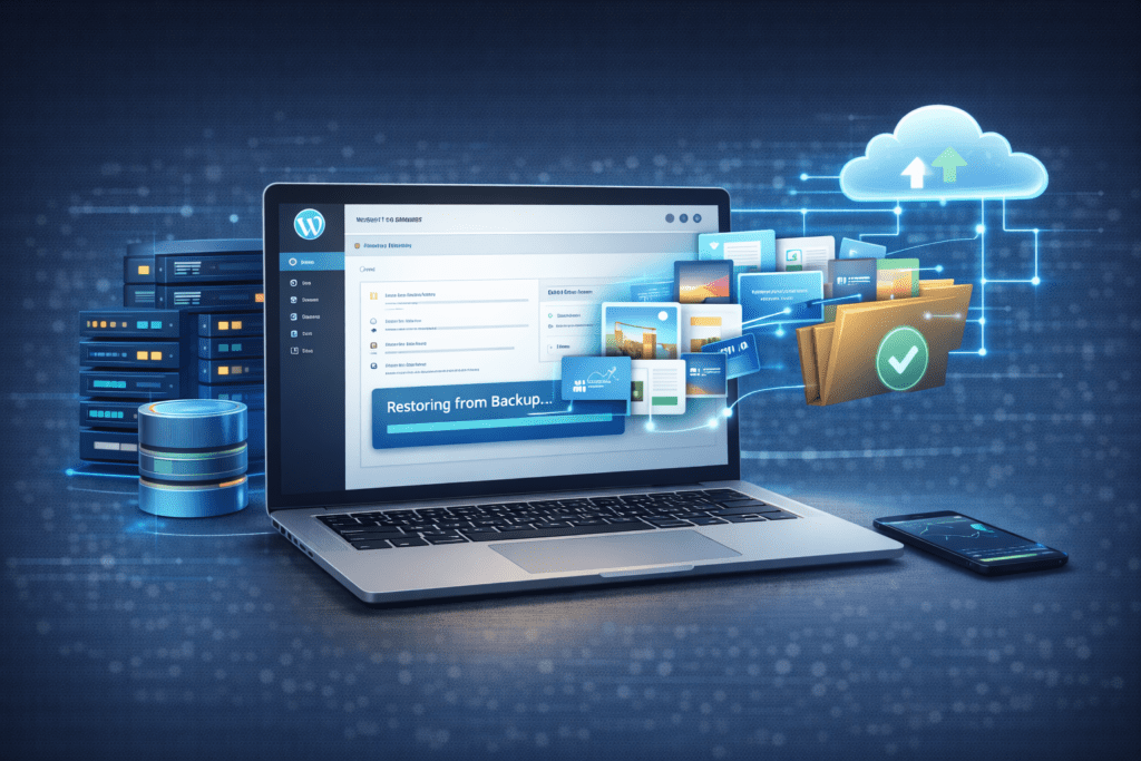 Restore a Website from Backup using a cloud hosting dashboard