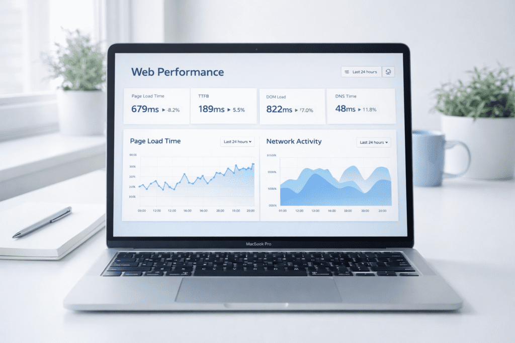 http2 vs http3 performance dashboard page load time ttfb dns metrics