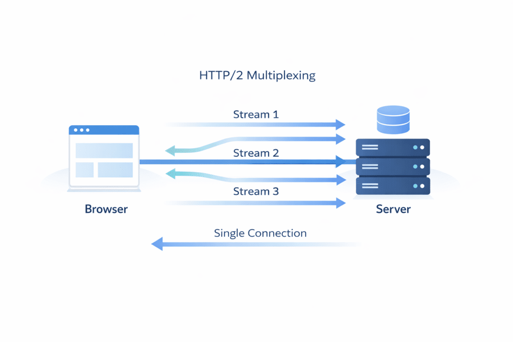 http2 multiplexing multiple streams single connection browser server communication