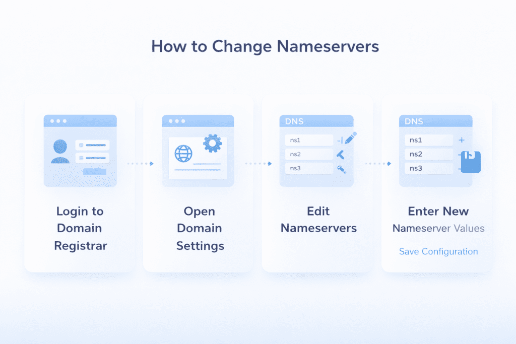 how to change domain nameservers step by step guide login edit and save settings
