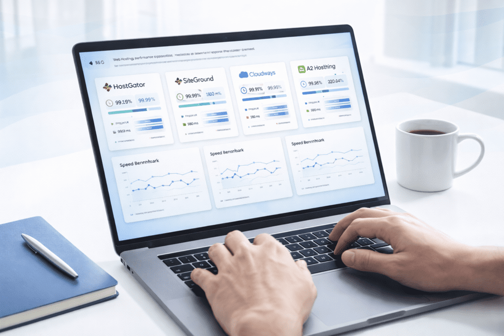 comparison of fastest web hosting providers including siteground cloudways and a2 hosting