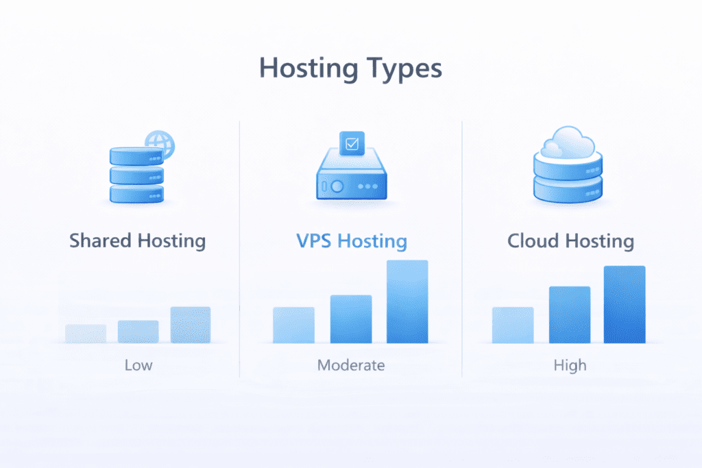 hosting scalability shared vps cloud hosting comparison performance scalability levels