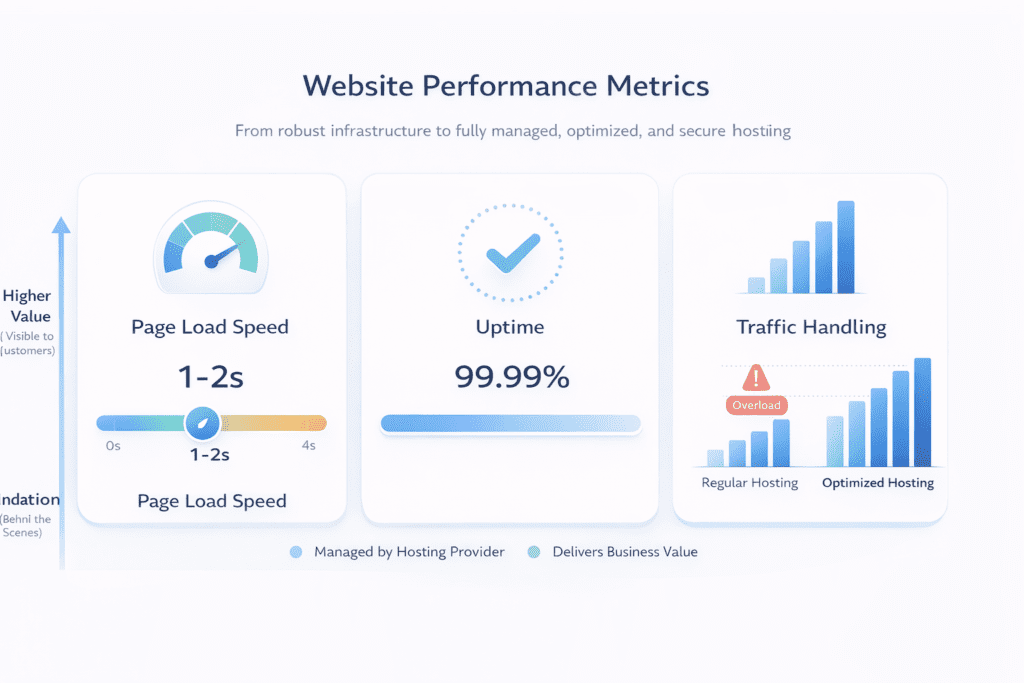 liquid web website performance metrics page speed uptime traffic handling optimized hosting