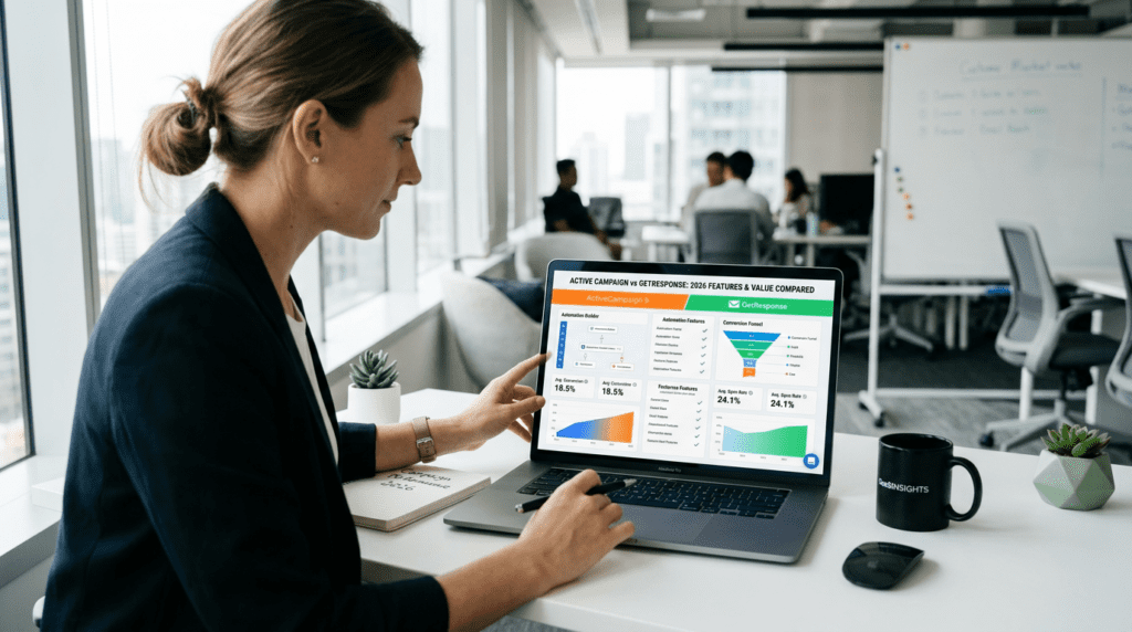 Activecampaign Vs Getresponse comparison in a modern email marketing workspace