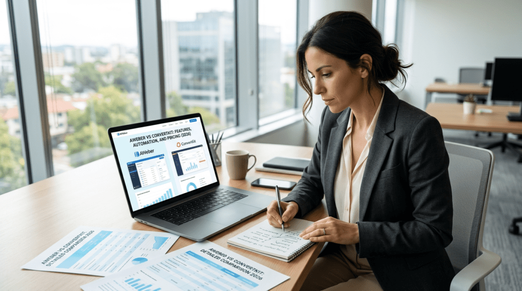 Expert reviewing AWeber vs ConvertKit final recommendation