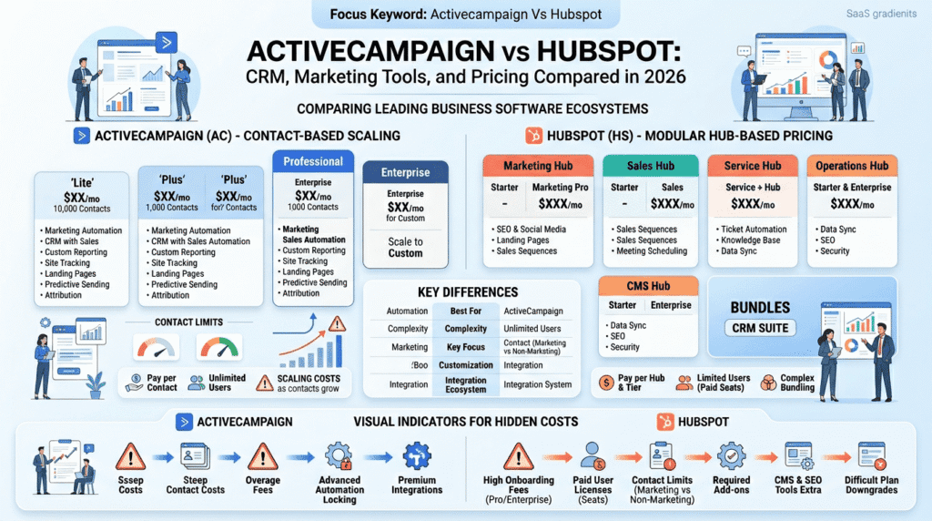 Activecampaign Vs Hubspot pricing structure comparison