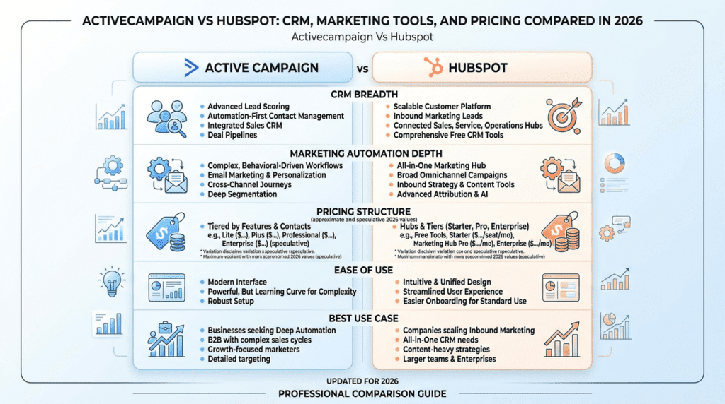 Activecampaign Vs Drip side-by-side comparison infographic