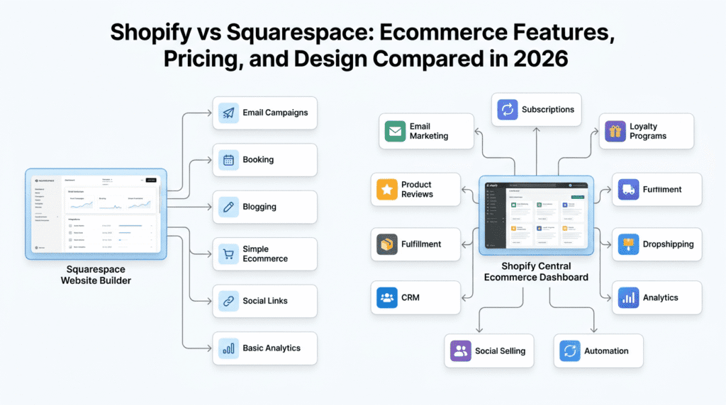Shopify Vs Squarespace integrations workflow for apps and marketing tools