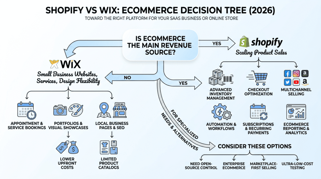 Shopify Vs Wix decision guide for ecommerce stores and business websites