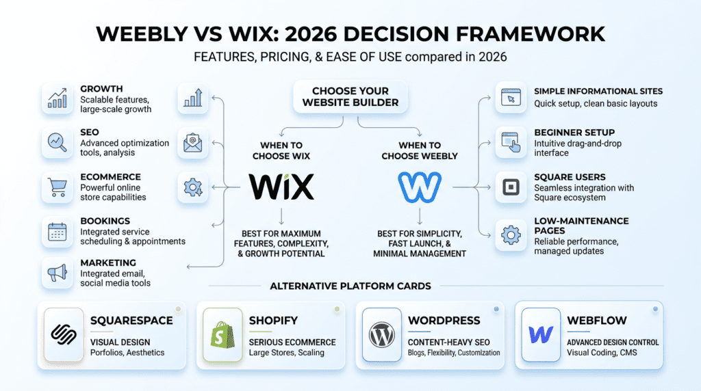 Weebly Vs Wix decision guide for choosing the right website builder